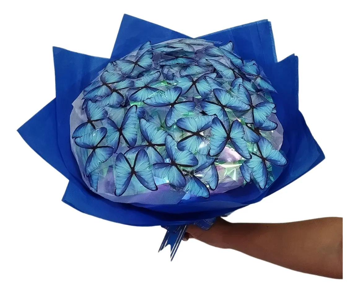 Materiais Criativos Fabricação Buquê Borboletas Led Presente